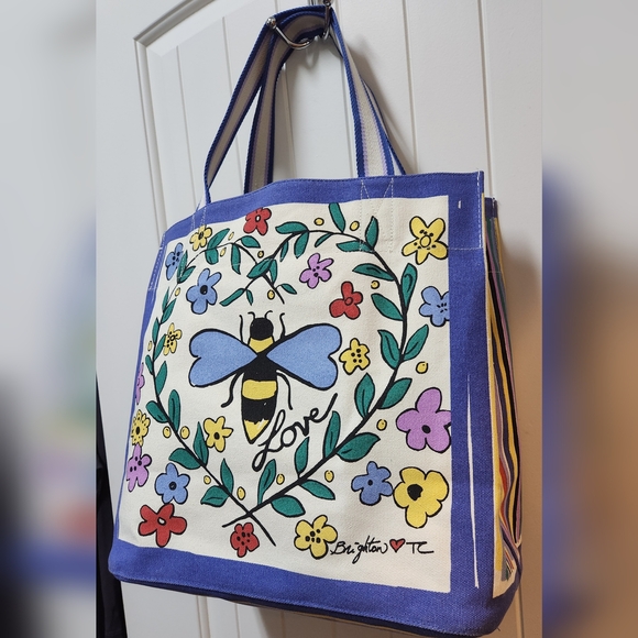 BRIGHTON You Warm My Heart Canvas Tote NWOT - Picture 3 of 15